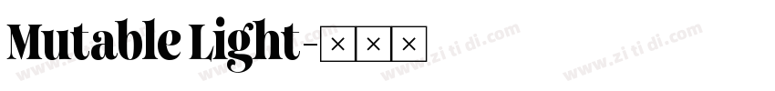 Mutable Light字体转换